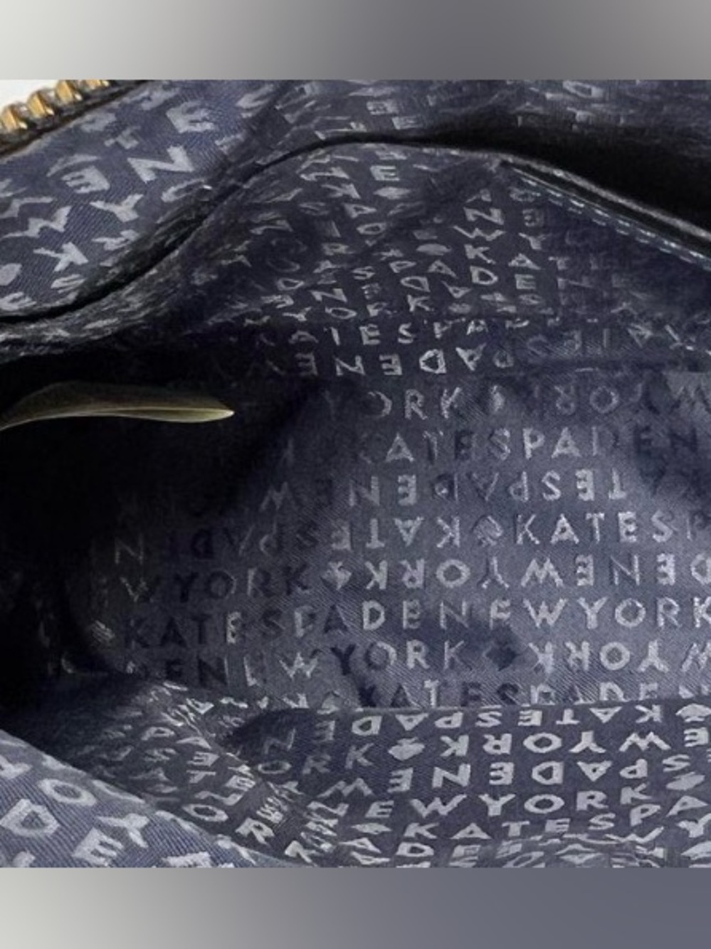 kate spade navy blue pebble leather crossbody - Picture 3 of 3